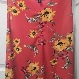 Express Coral Floral Blouse